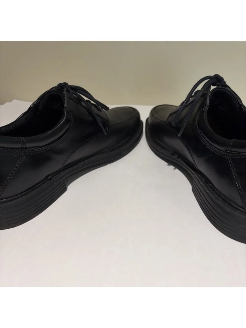 Nunn Bush Mens Black Leather Comfort Gel Oxford Shoes 81822-001 Size 10M Classic